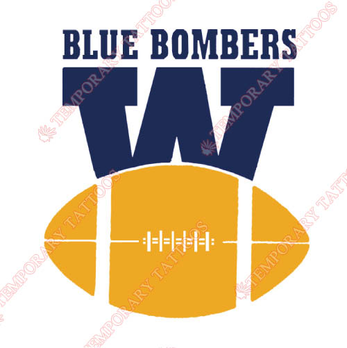 Winnipeg Blue Bombers Customize Temporary Tattoos Stickers NO.7640